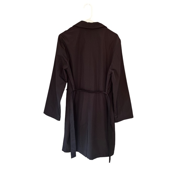 ✨ MAX & Co. Active Wrap Trench Coat M Black Rare Vintage Pre-owned Excellent✨ - Picture 9 of 16